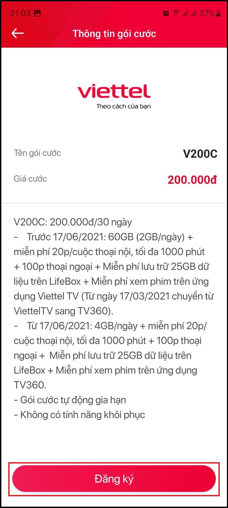 Kiểm tra th&ocirc;ng tin v&agrave; nhấn đăng k&yacute;