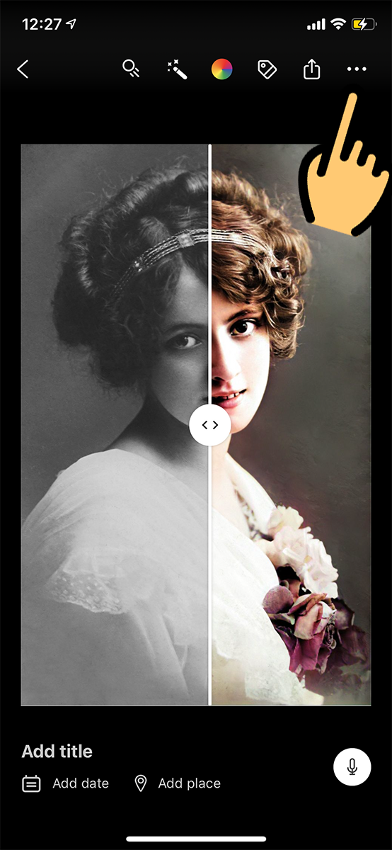 ứng dụng sẽ hiển thị ảnh đ&atilde; được phục chế