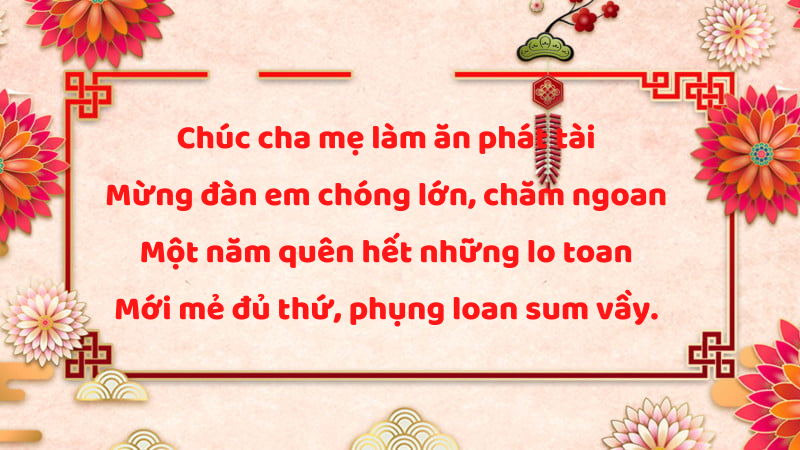 Thơ chúc tết cả nhà