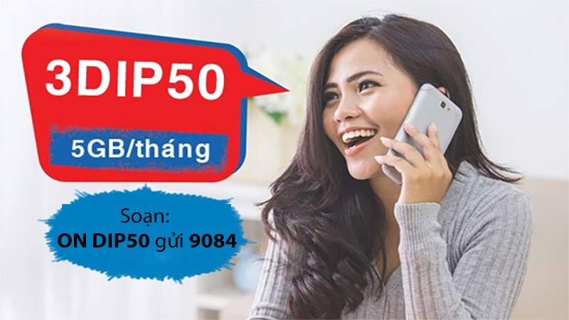Đăng ký gói DIP50 4G MobiFone 5GB CHỈ 50K 1 tháng HOT 2021