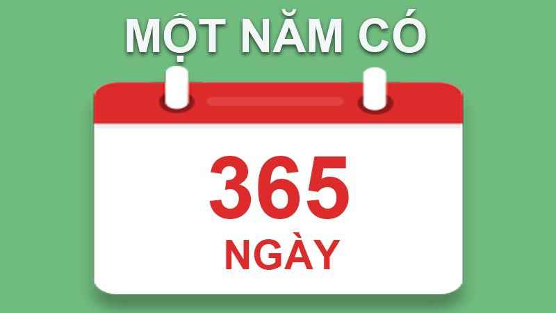 Một năm có 365 ngày