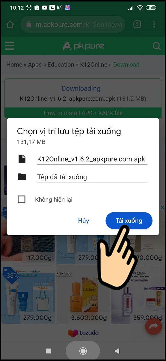 Chọn Tải xuống