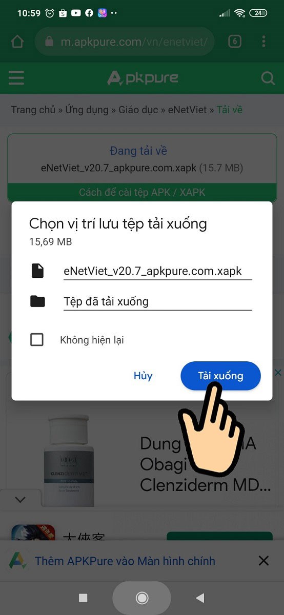 Chọn Tải xuống