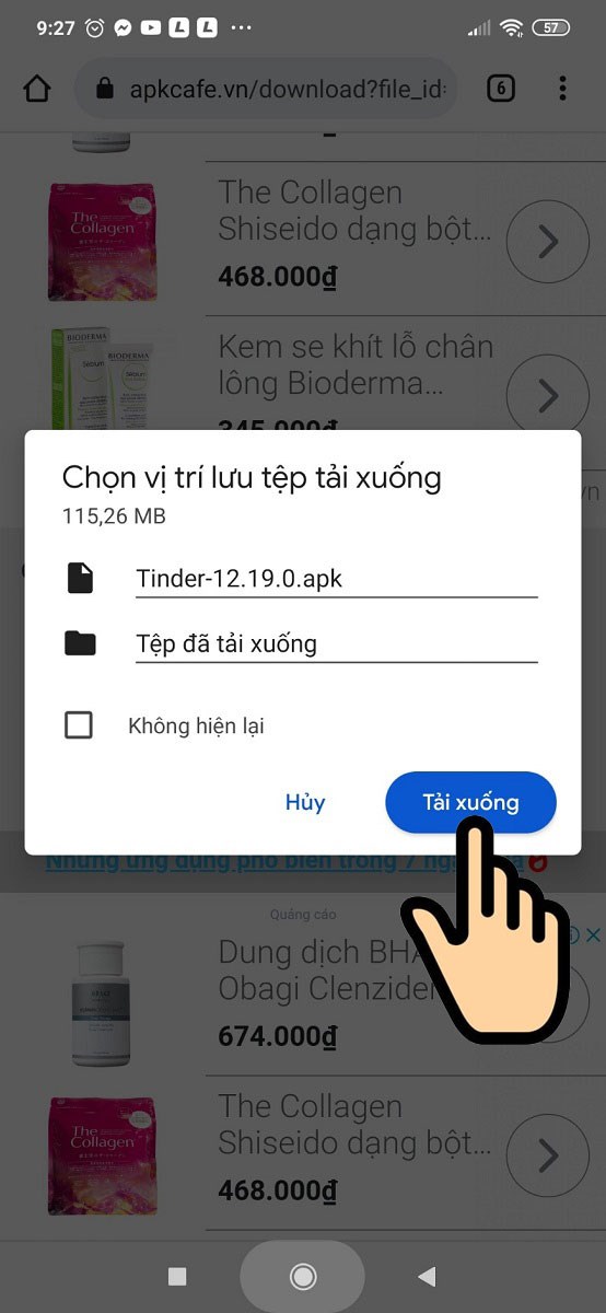 Chọn Tải xuống