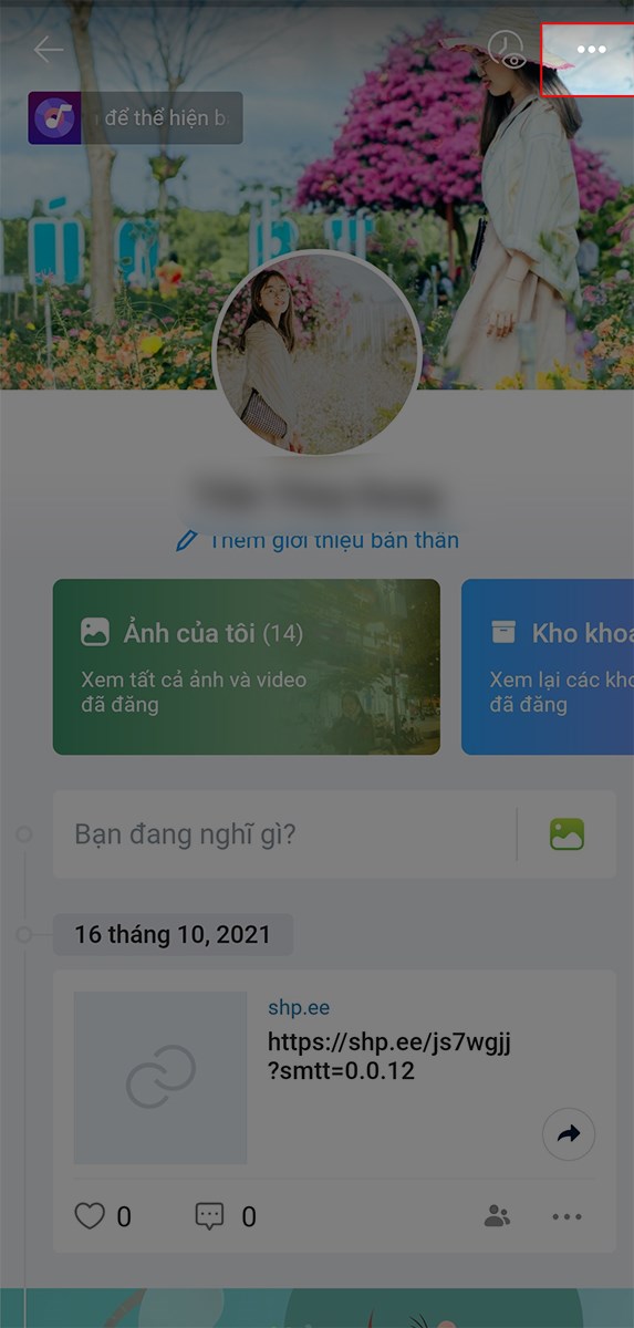 dấu ba chấm đổi thông tin Zalo trên điện thoại dấu ba chấm đổi thông tin Zalo trên điện thoại