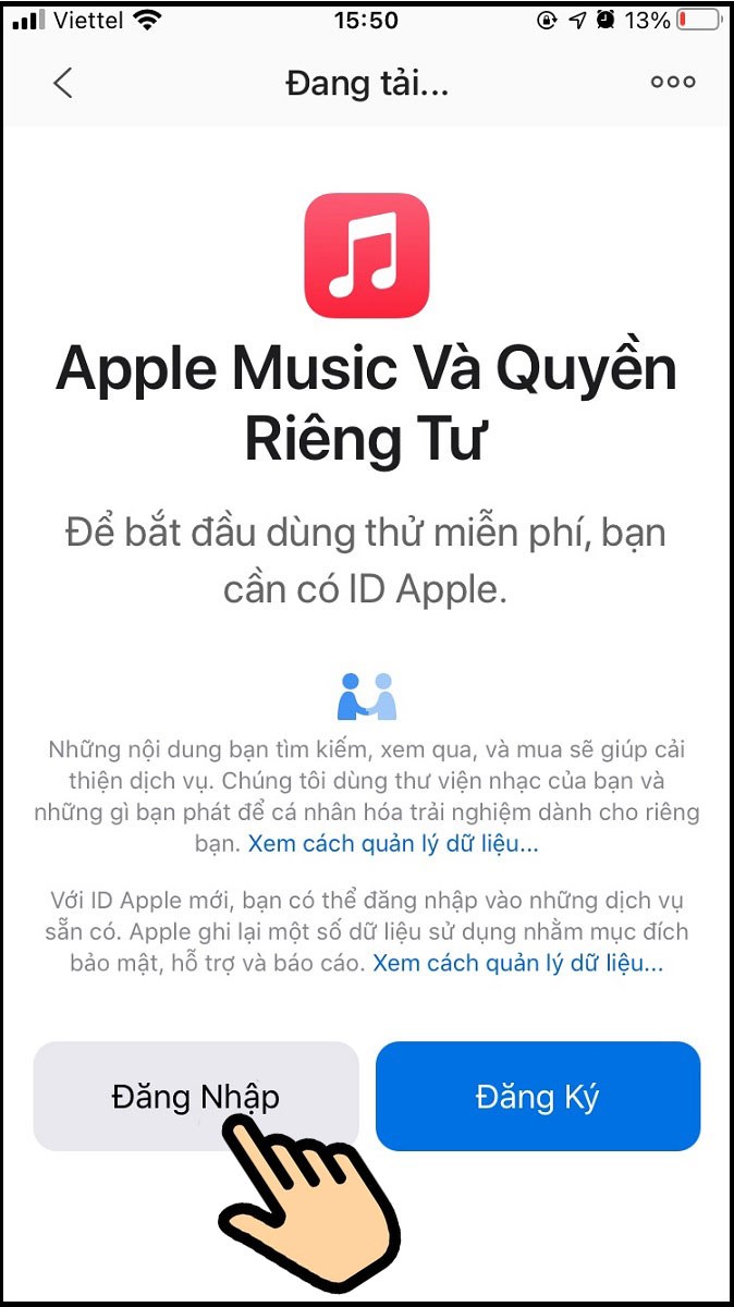 Chọn Đăng Nhập