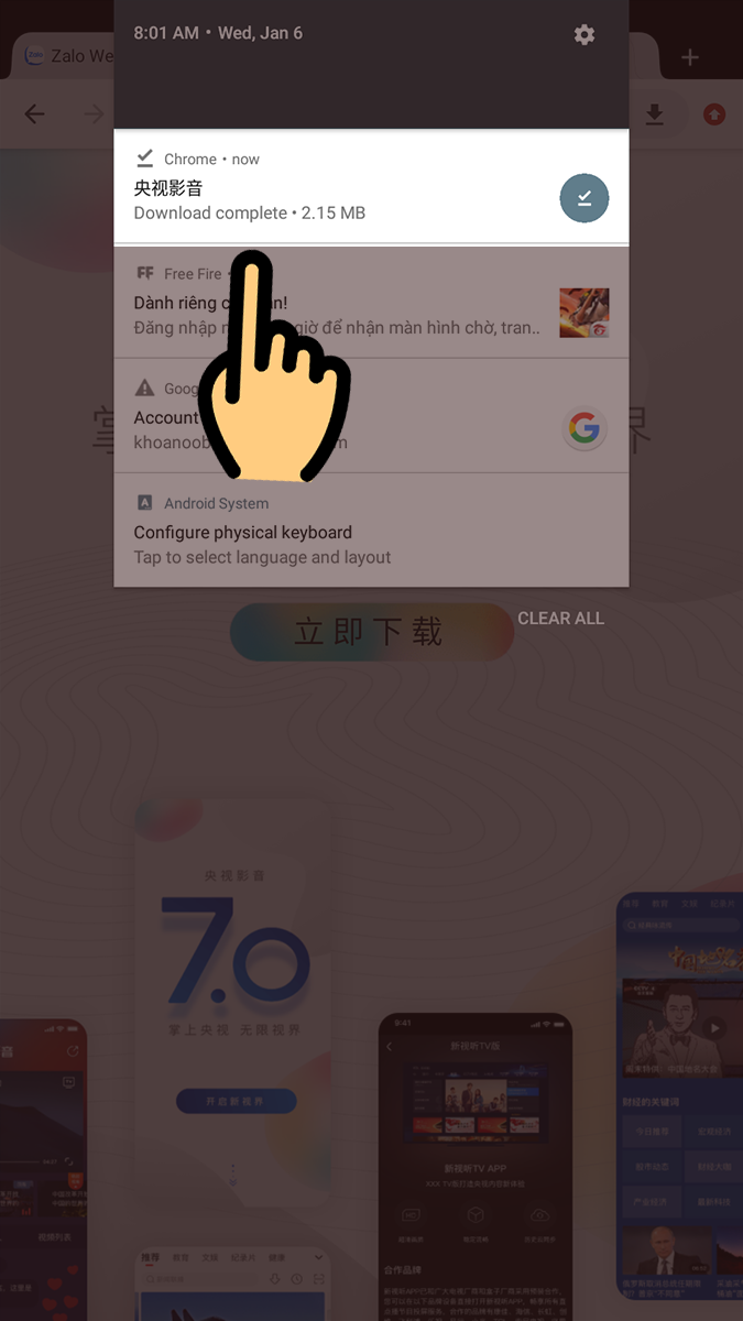 chọn file vừa tải về