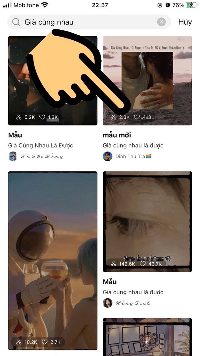 Gõ từ khóa già cùng nhau và nhấn chọn vào mẫu Gõ từ khóa già cùng nhau và nhấn chọn vào mẫu