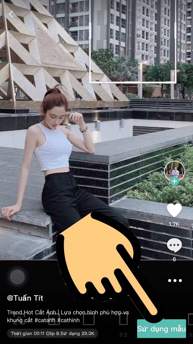 Chọn nút Sử dụng mẫu