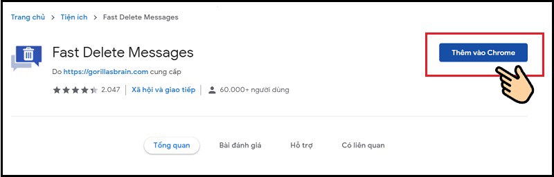 Ấn Th&ecirc;m v&agrave;o Chrome