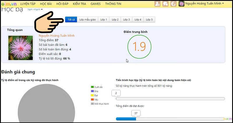 Chọn Tất cả để xem Tiến trình học tập Chọn Tất cả để xem Tiến trình học tập