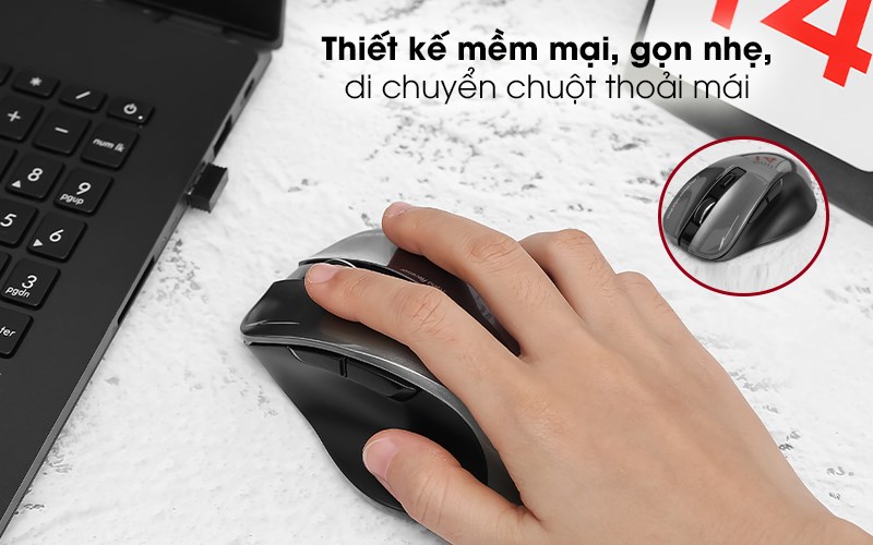 Chuột kh&ocirc;ng d&acirc;y Zadez M353 X&aacute;m