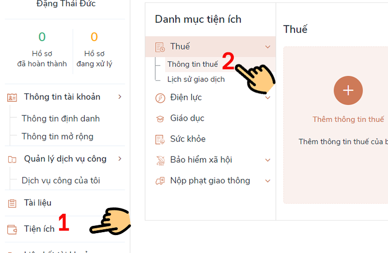 Th&ocirc;ng tin Thuế