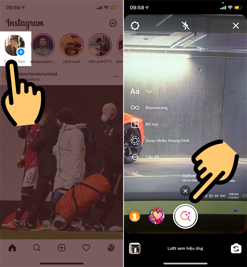 chọn mục Lướt xem hiệu ứng chọn mục Lướt xem hiệu ứng