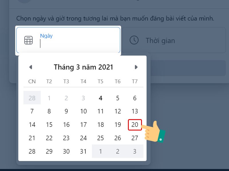 Chọn ngày tháng năm