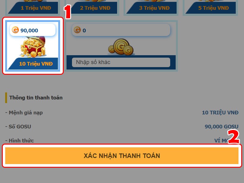 Chọn mệnh gi&aacute;