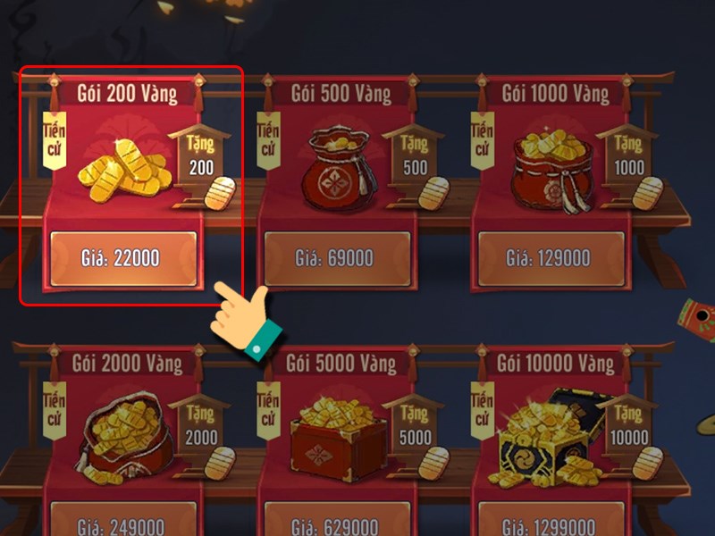 Chọn g&oacute;i nạp