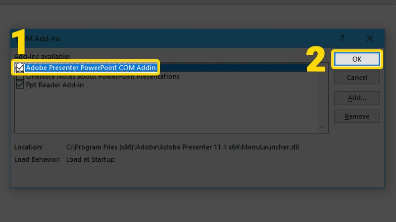 Check v&agrave;o &ocirc; v&agrave; bấm Ok