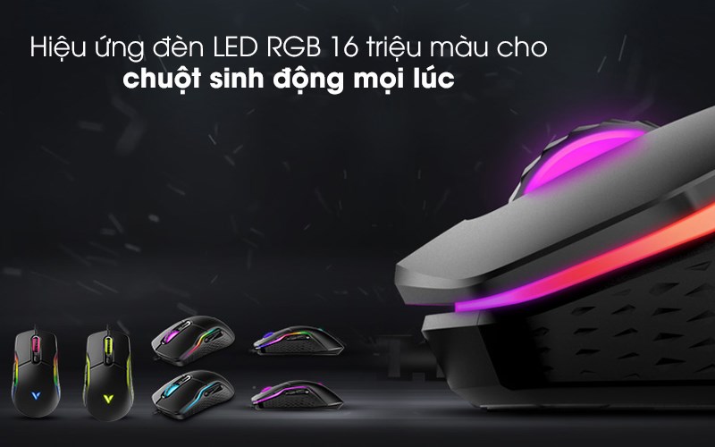 Hiệu ứng đ&egrave;n LED RGB 16 triệu m&agrave;u bắt mắt
