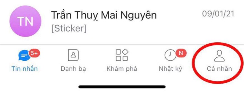 Vào trang cá nhân Vào trang cá nhân