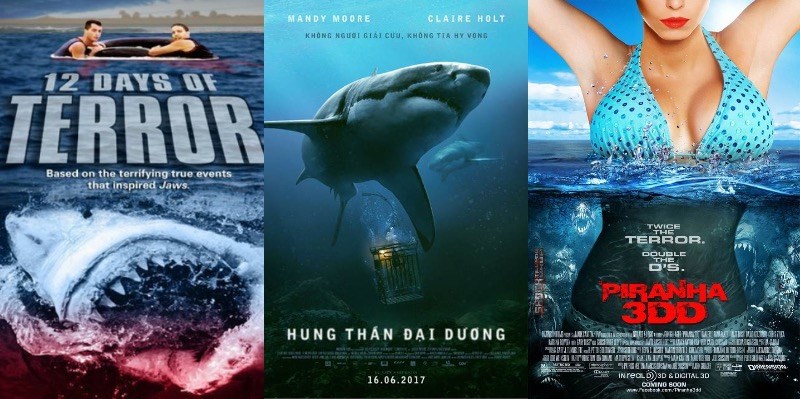 Poster các bộ phim về cá mập