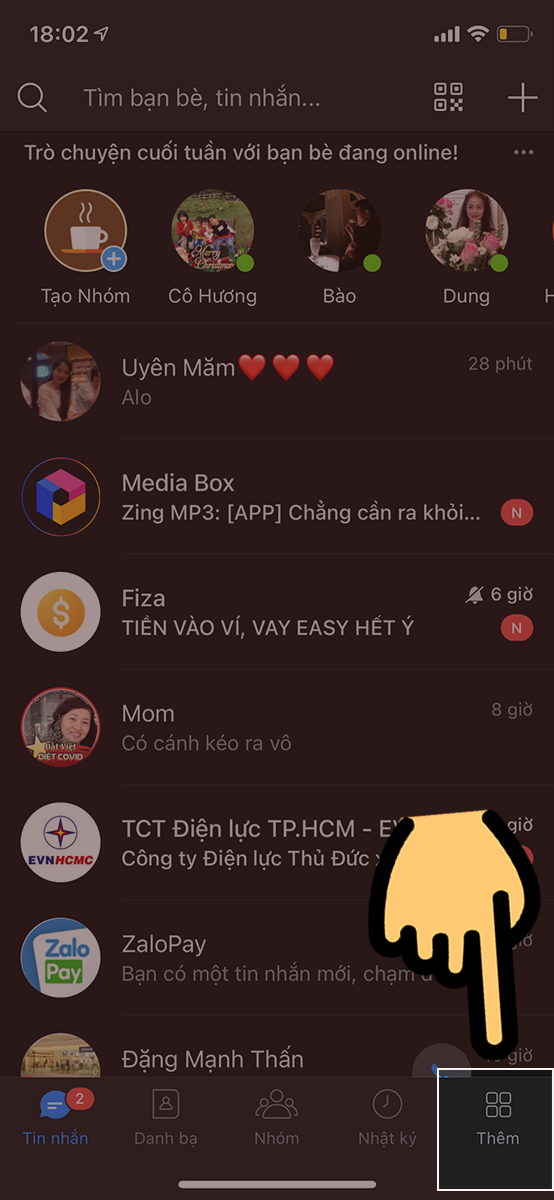 Mở ứng dụng Zalo Mở ứng dụng Zalo