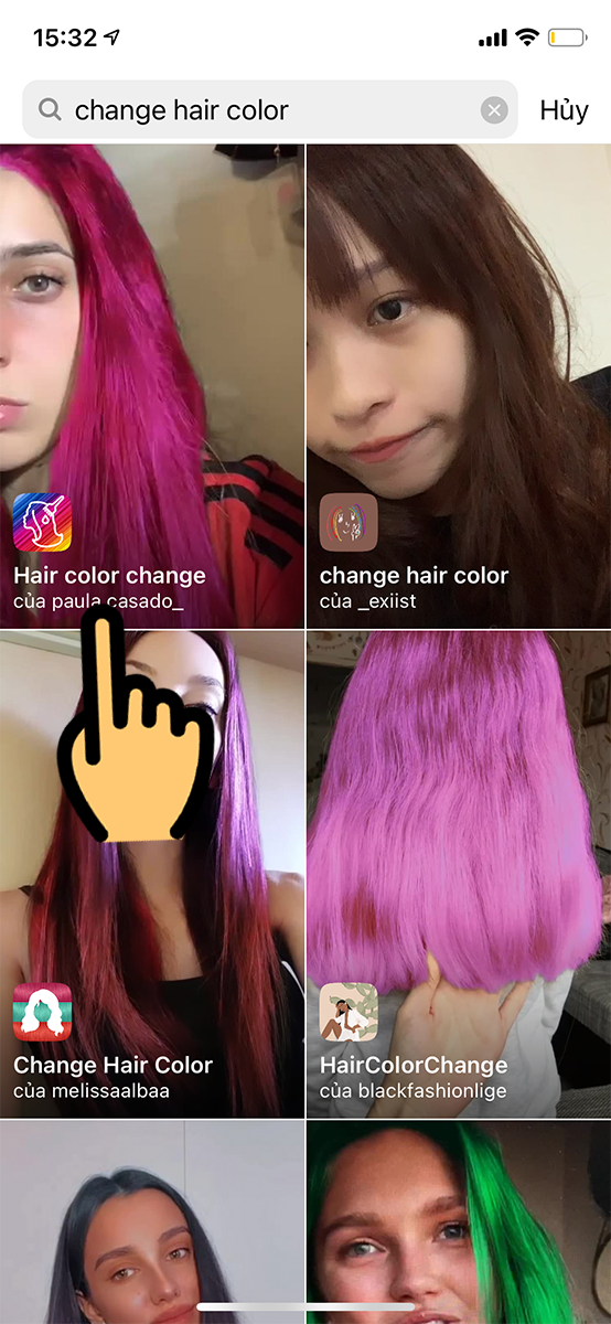 Cách chụp ảnh hiệu ứng filter đổi màu tóc trên Instagram