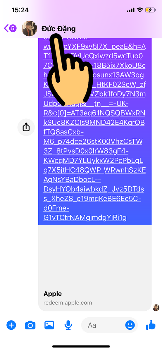 nhấn vào tên Facebook của bạn bè nhấn vào tên Facebook của bạn bè