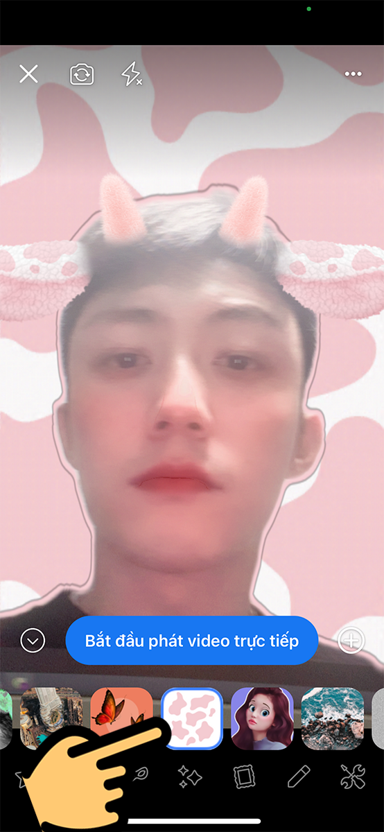 Chọn filter yêu thích để livestream Facebook