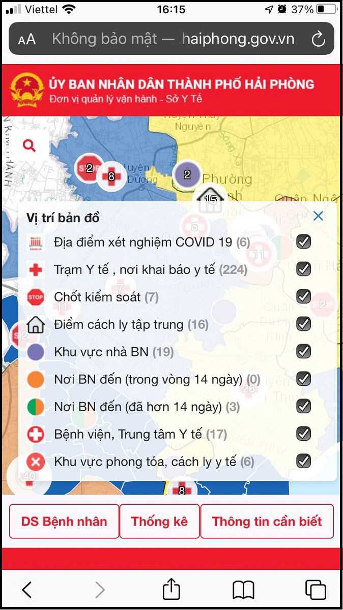 T&iacute;ch v&agrave;o c&aacute;c k&iacute; hiệu hiện thị ở c&aacute;c v&iacute; tr&iacute; tr&ecirc;n bản đồ