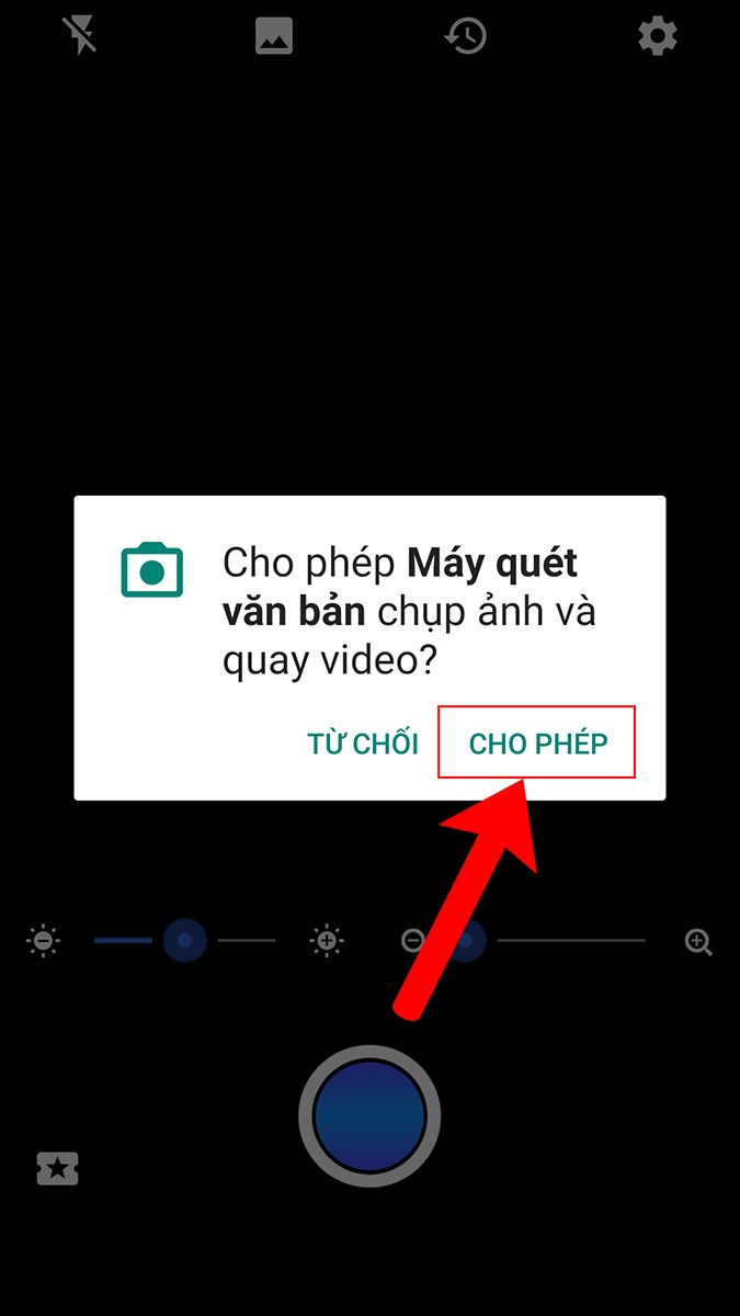 Cho phép ứng dụng truy cập vào Chụp ảnh và Quay video