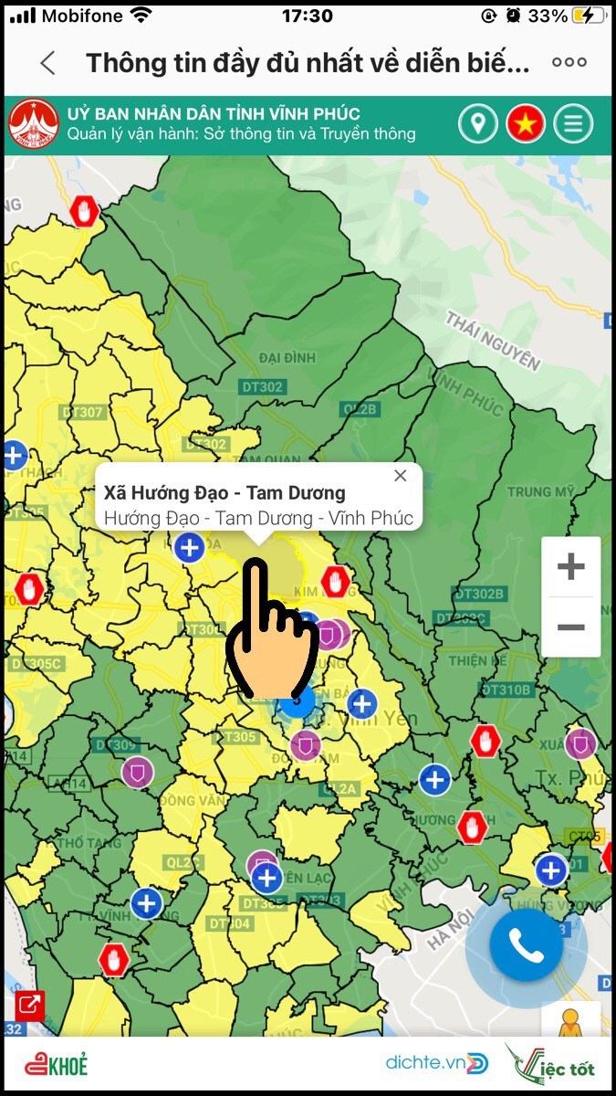 Nhấn vào từng khu vực trên bản đồ để xem địa chỉ cụ thể Nhấn vào từng khu vực trên bản đồ để xem địa chỉ cụ thể