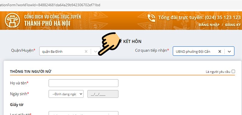Chọn cơ quan thực hiện&nbsp;