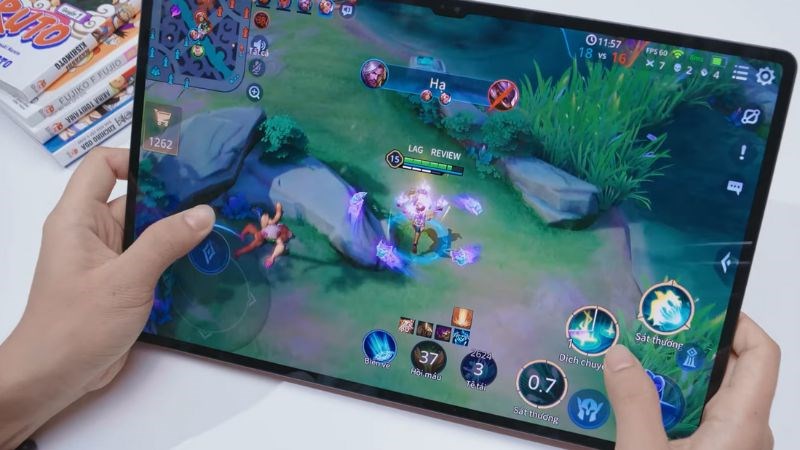 Galaxy Tab S8 Ultra khi chơi game Liên Quân Mobile