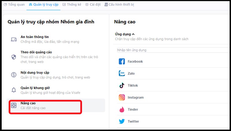 Chọn Nâng cao sau đó bấm Ứng dụng Chọn Nâng cao sau đó bấm Ứng dụng