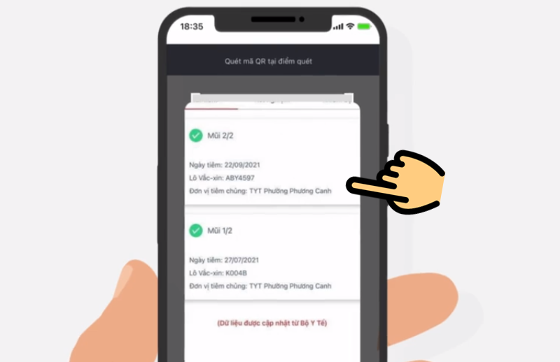 th&ocirc;ng tin ti&ecirc;m vắc-xin Covid-19 tr&ecirc;n thẻ căn cước c&ocirc;ng d&acirc;n