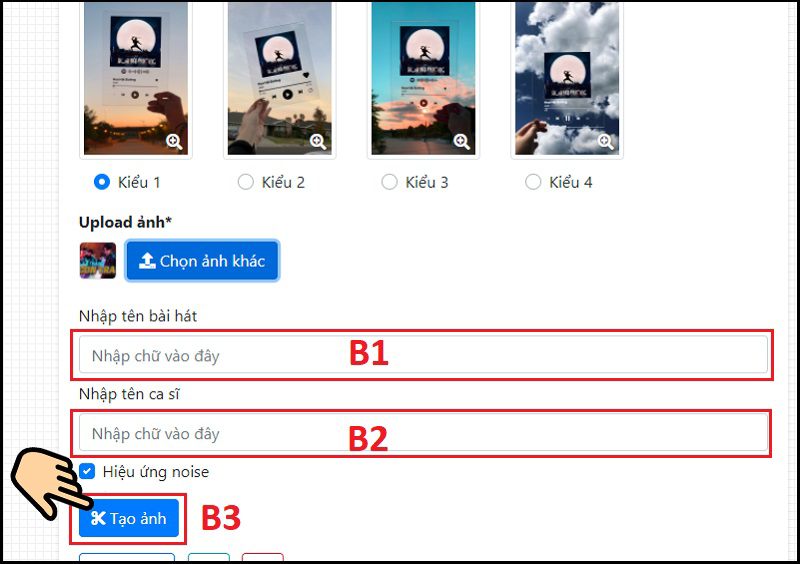 Điền tên bài hát, tên ca sỹ