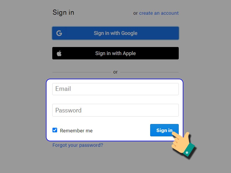 Điền t&agrave;i khoản đăng nhập