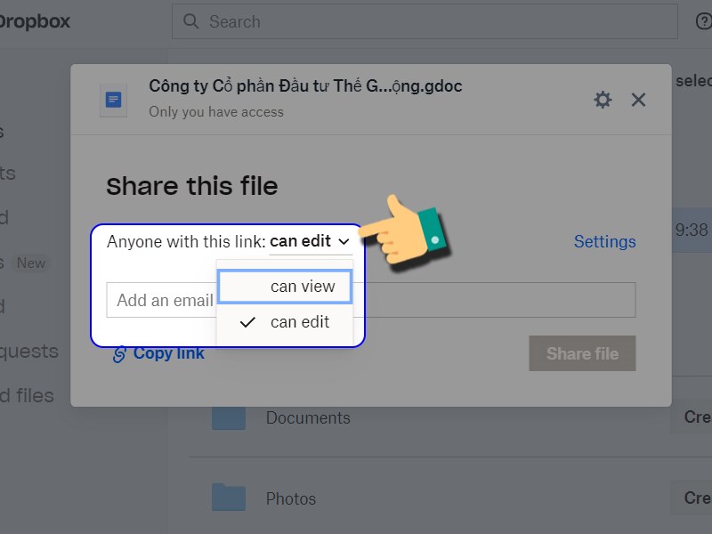 Chọn chỉnh sửa