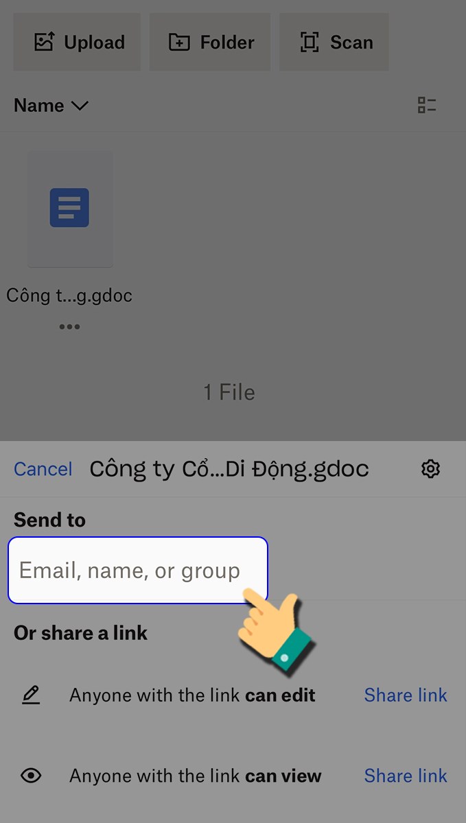 Điền email