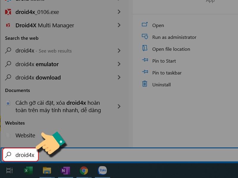 G&otilde; t&igrave;m kiếm Droid4x