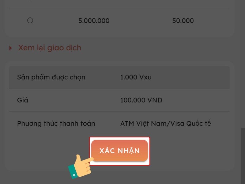 Xác nhận thanh toán