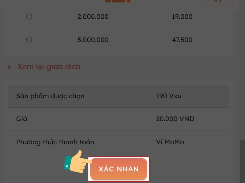 Xác nhận thanh toán