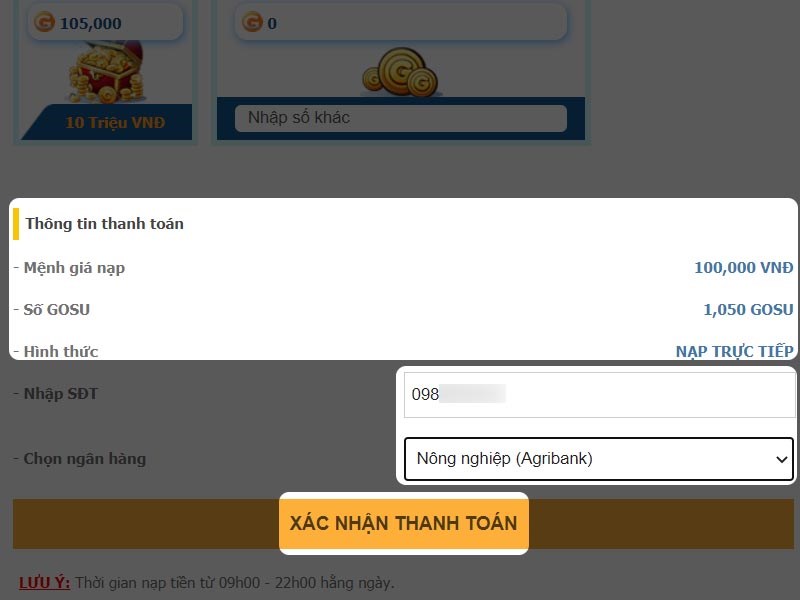 X&aacute;c nhận thanh to&aacute;n