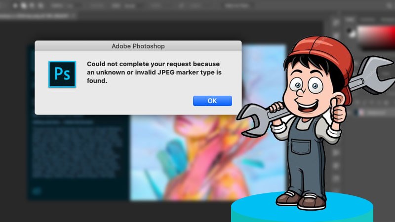 Sửa lỗi Photoshop không mở được ảnh jpeg png