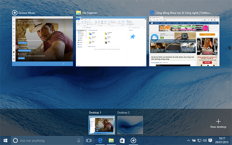 Đa nhiệm và màn hình rời trên Windows 11