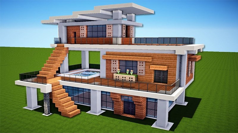 Top 35 ý tưởng xây nhà đẹp, biệt thự hiện đại trong Minecraft