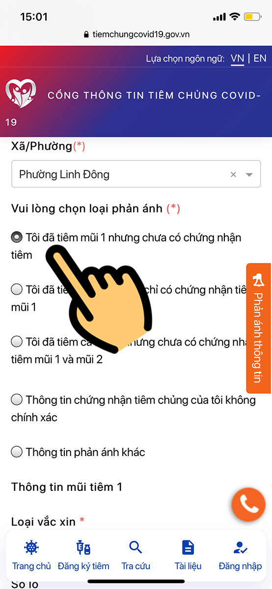 Chọn một lý do phản ánh