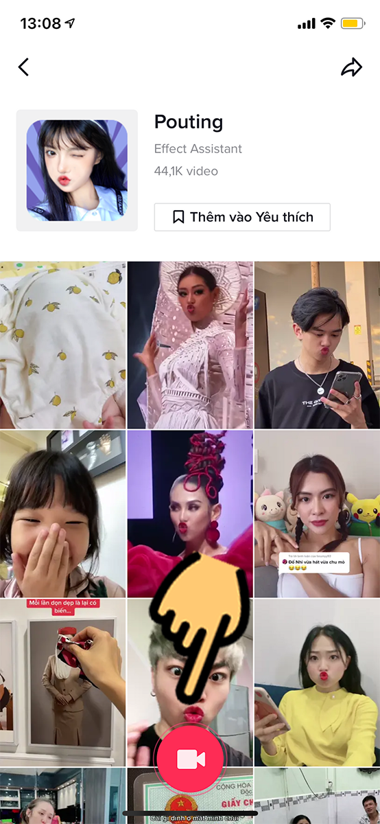 Nhấn n&uacute;t quay phim m&agrave;u đỏ