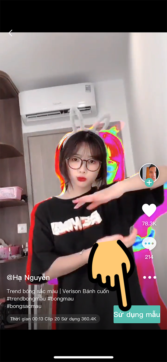 Nhấn Sử dụng mẫu